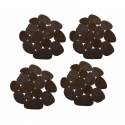 Spirella Lot De 4 Tapis Antiderapants De Douche Ou Baignoire PVC GALETS 12x13cm Chocolat MSV