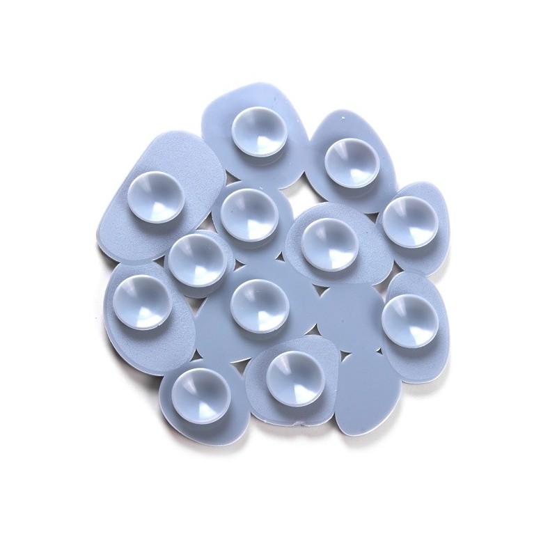 Spirella Lot De 4 Tapis Antiderapants De Douche Ou Baignoire PVC GALETS 12x13cm Gris MSV