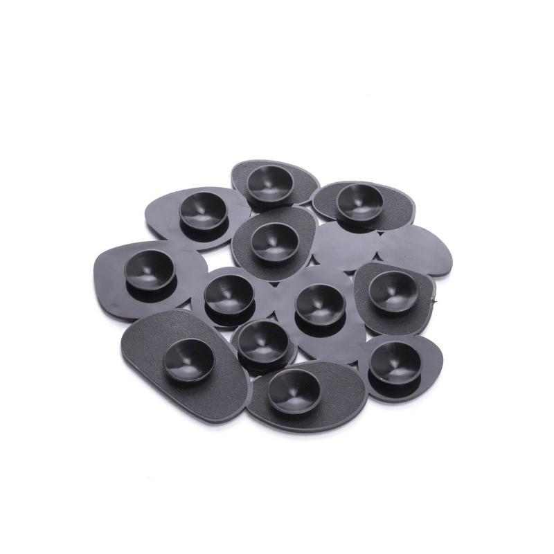 Spirella Lot De 4 Tapis Antiderapants De Douche Ou Baignoire PVC GALETS 12x13cm Noir MSV