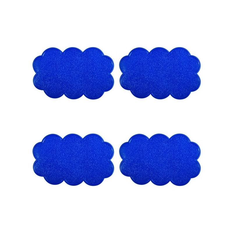 spirella Lot de 4 Tapis antiderapants de douche ou baignoire PVC NUAGES 14 5x9cm Bleu Marine MSV