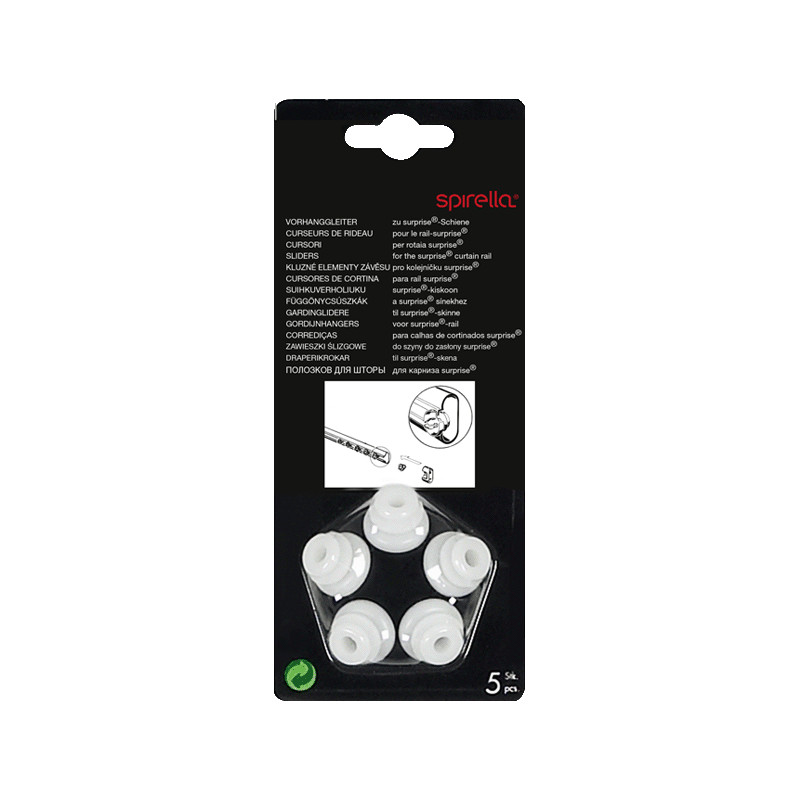 Spirella Lot De 5 Glisseurs Pour Barre SUPRISE Spirella