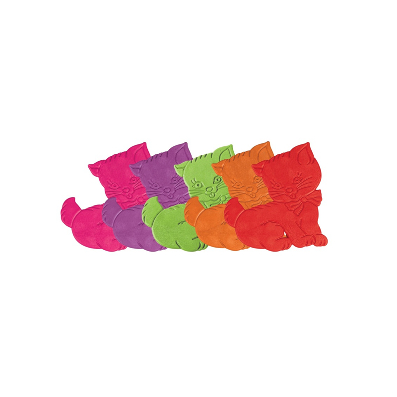 spirella Lot de 5 stickers figurines antidérapantes de douche ou baignoire Caoutchouc Motif chat 12 5x11cm Multicolor MSV