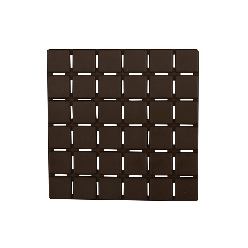 Spirella Lot De 5 Tapis Antidérapants De Douche Ou Baignoire Caoutchouc QUADRO 13x13cm Chocolat MSV