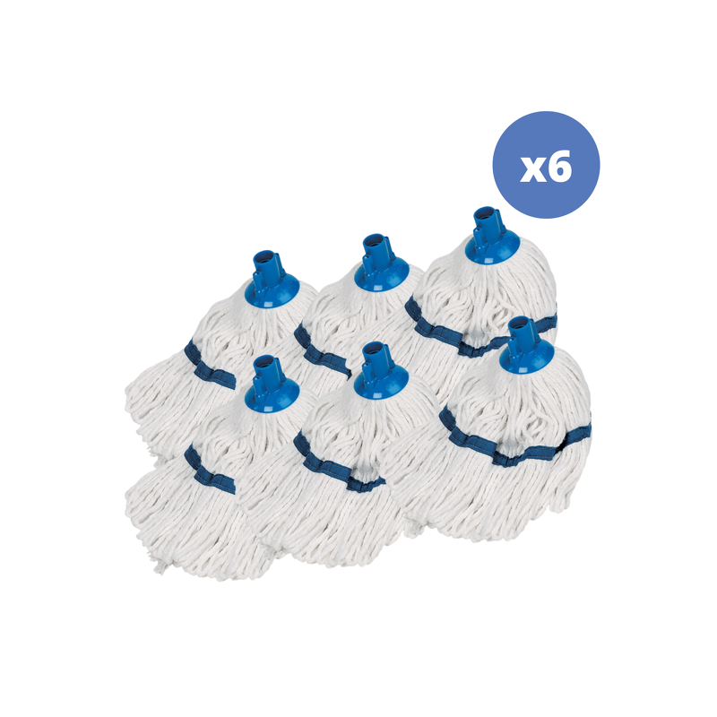 spirella Lot de 6 franges en coton 185g doublé blanc