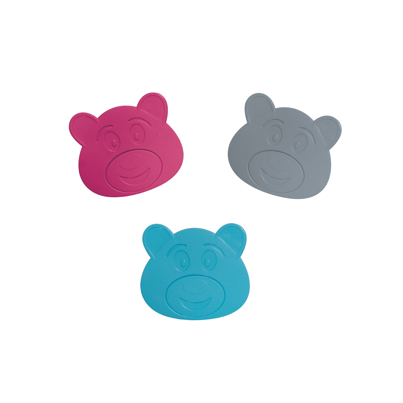 spirella Lot de 6 Stickers figurines antidérapant de douche ou baignoire PVC TEDDY 11 5X8 5cm Multicolor Spirella