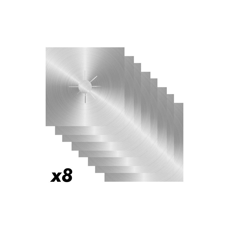 Spirella Lot De 8 Protèges Cuisinière En Aluminium 26x26cm MSV