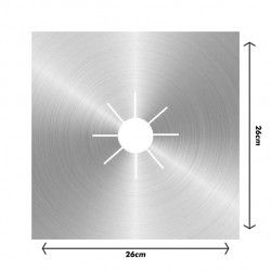 Spirella Lot De 8 Protèges Cuisinière En Aluminium 26x26cm MSV