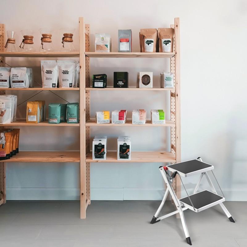 Spirella Marche Pied 2 Marches Pliant & Anti-dérapant Léger En Acier - Max 150kg MSV