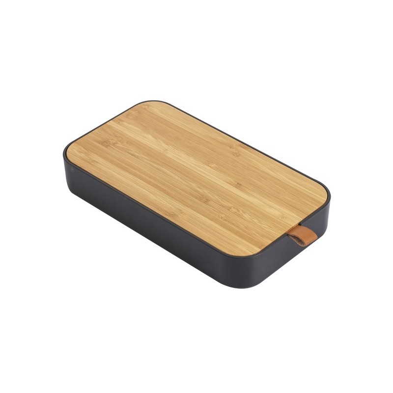 Spirella Miroir & Boîte à bijoux Bambou & PS Carré ALAIS Noir Spirella