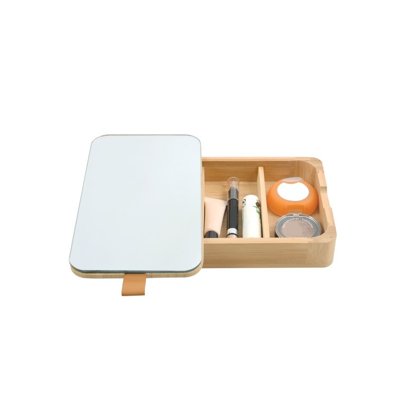 Spirella Miroir & Boîte à bijoux Bambou Rectangulaire ALAIS Spirella