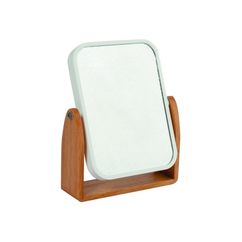 spirella Miroir grossissant à  poser OSLO Bois & Blanc MSV
