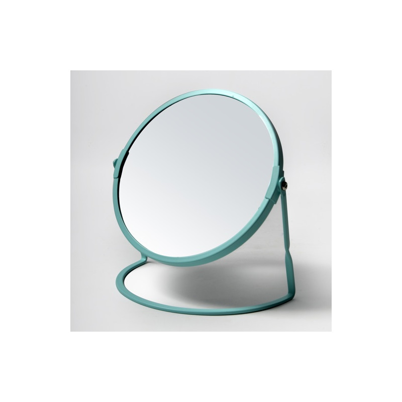 Spirella Miroir Grossissant Sur Pied Acier AKIRA Bleu Aqua Mat Spirella