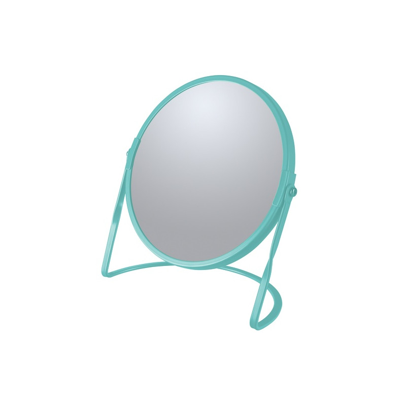 spirella Miroir grossissant sur pied Acier AKIRA Bleu Aqua mat Spirella