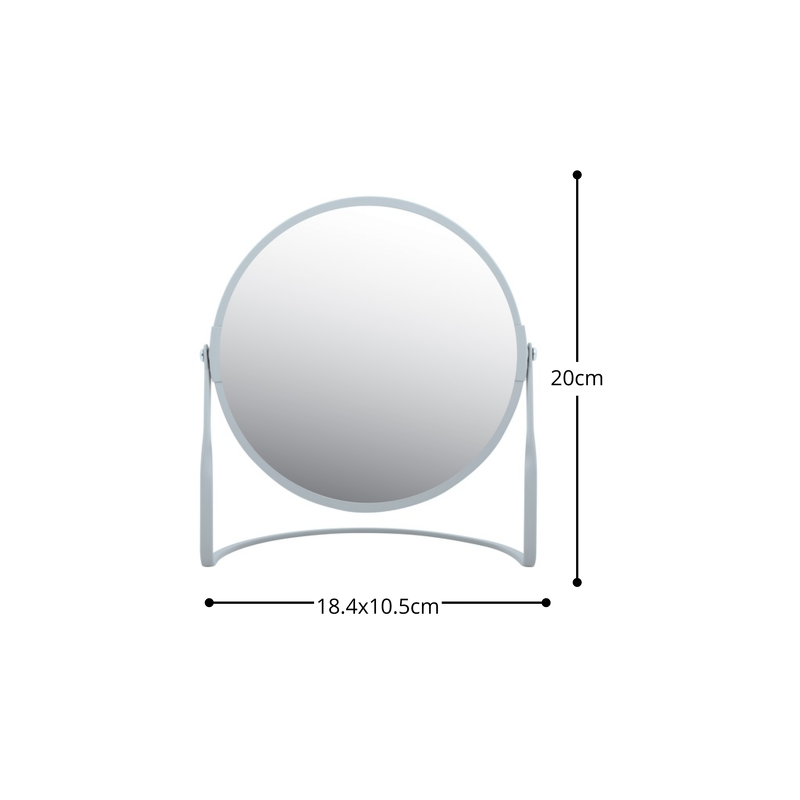 Spirella Miroir Grossissant Sur Pied Acier AKIRA Bleu Glacé Mat Spirella