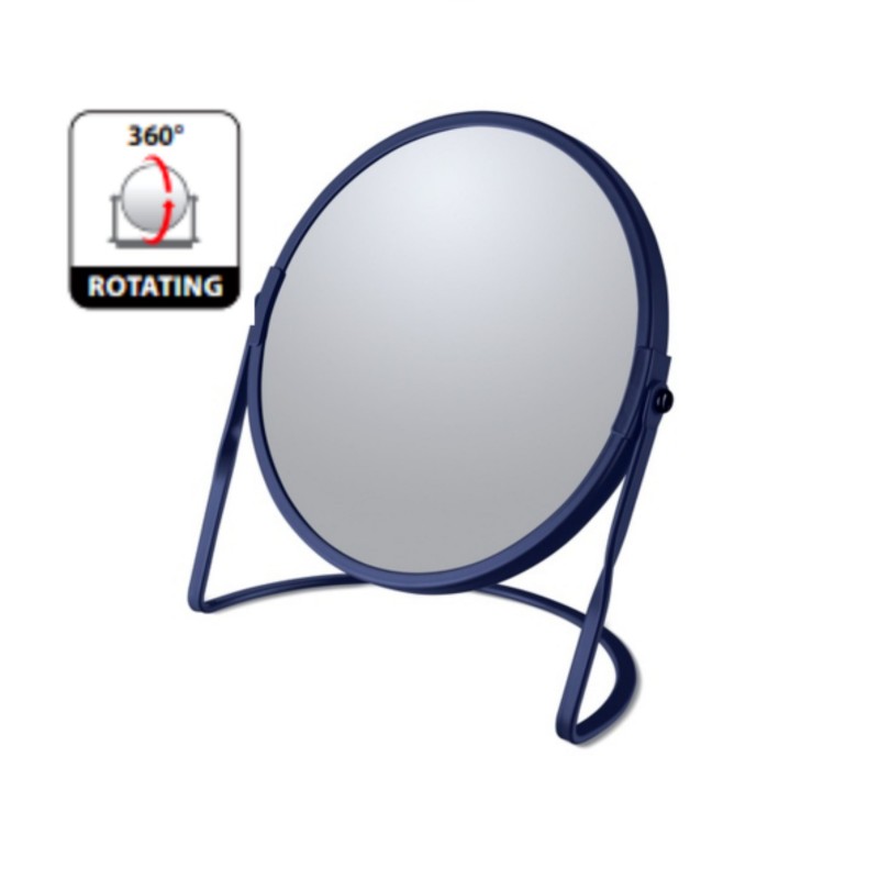 Spirella Miroir Grossissant Sur Pied Acier AKIRA Bleu Mat Spirella