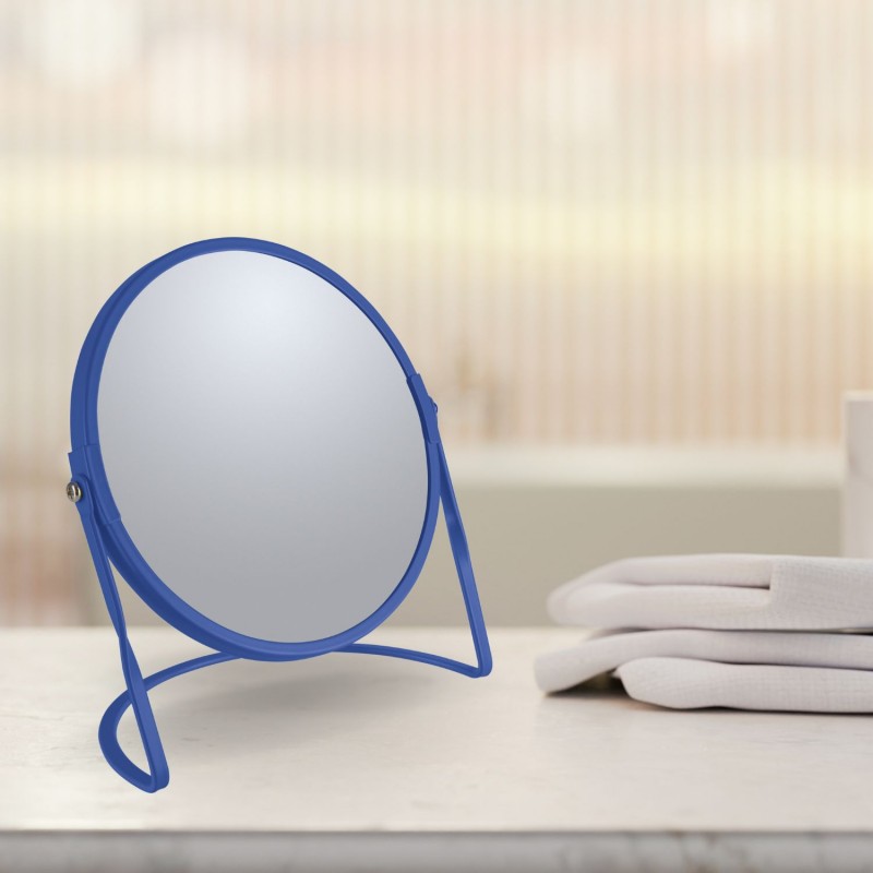 Spirella Miroir Grossissant Sur Pied Acier AKIRA Bleu Roi Spirella