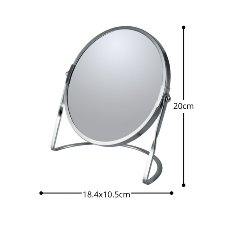 Spirella Miroir Grossissant Sur Pied Acier AKIRA Brossé Spirella