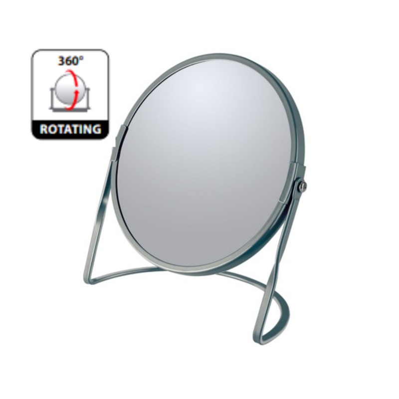 Spirella Miroir Grossissant Sur Pied Acier AKIRA Gris Mat Spirella