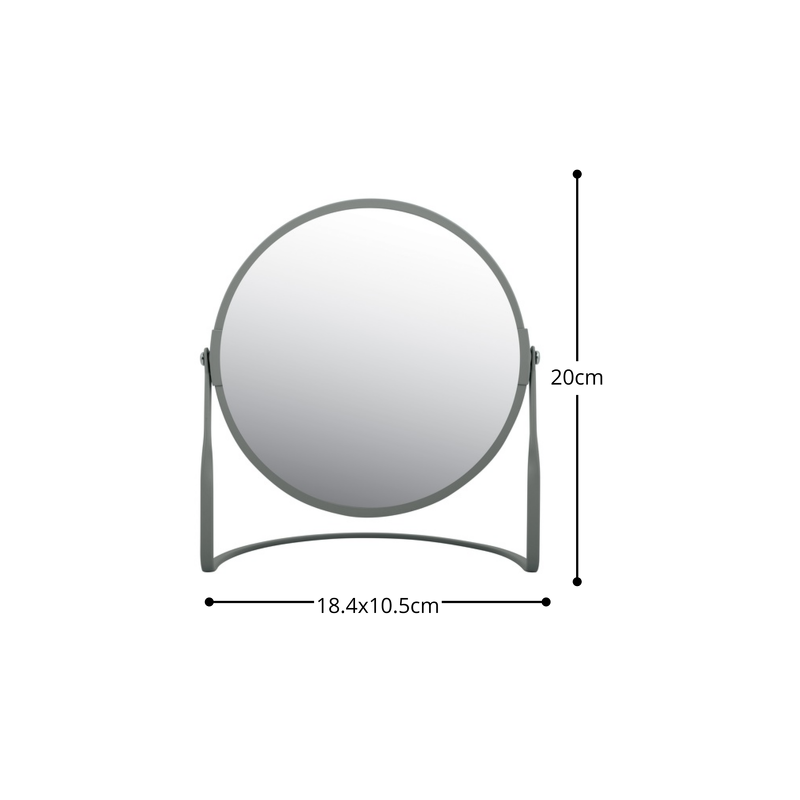 Spirella Miroir Grossissant Sur Pied Acier AKIRA Gris Mat Spirella