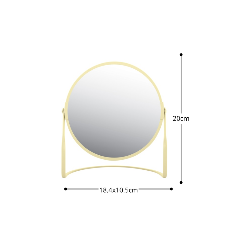 Spirella Miroir Grossissant Sur Pied Acier AKIRA Jaune Mat Spirella