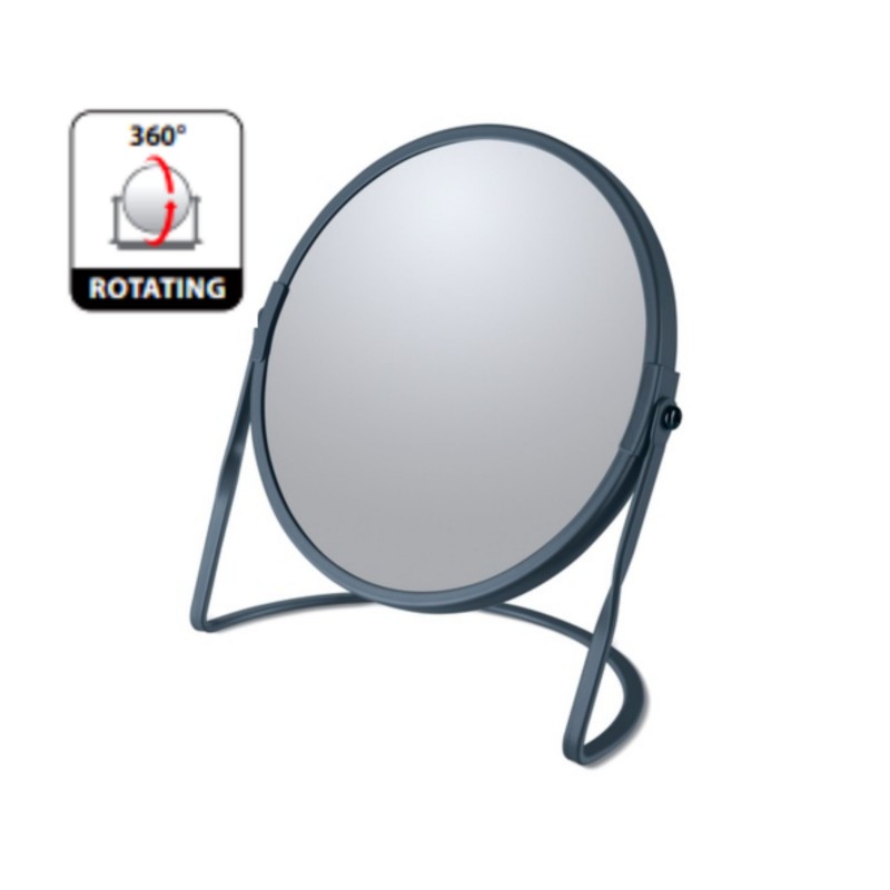 Spirella Miroir Grossissant Sur Pied Acier AKIRA Pétrole Mat Spirella