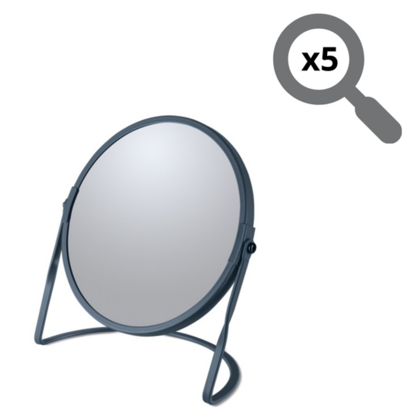 Spirella Miroir Grossissant Sur Pied Acier AKIRA Pétrole Mat Spirella