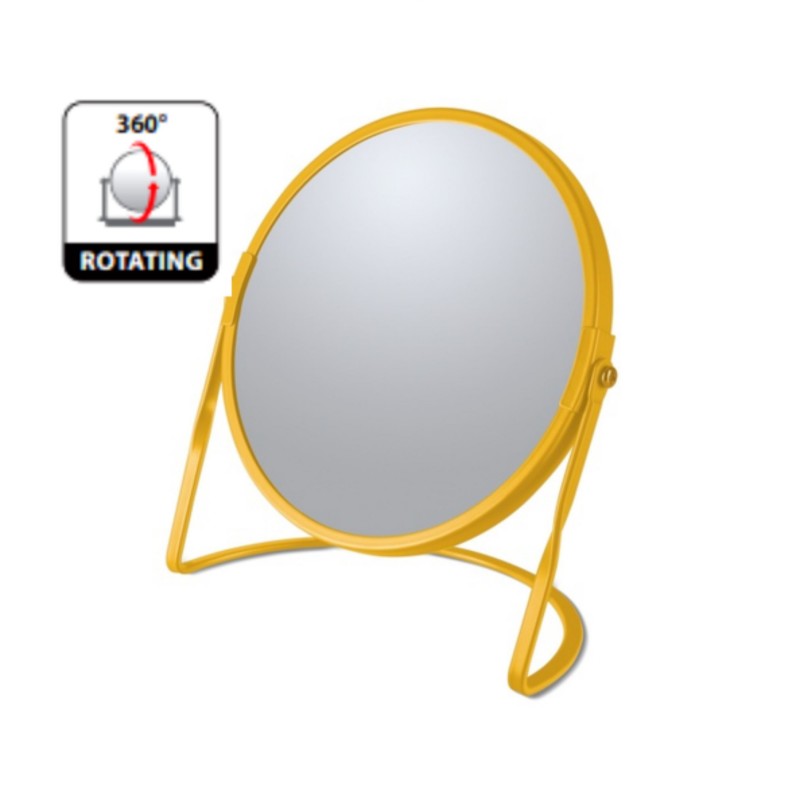 Spirella Miroir Grossissant Sur Pied Acier AKIRA Safran Mat Spirella