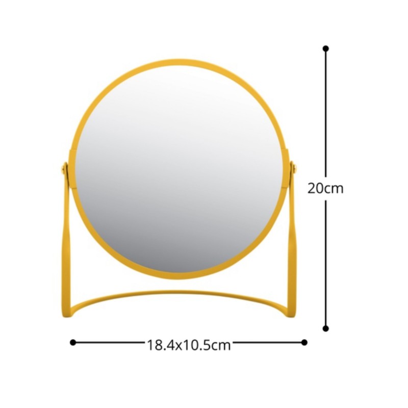 Spirella Miroir Grossissant Sur Pied Acier AKIRA Safran Mat Spirella