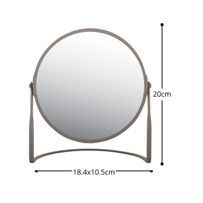Spirella Miroir Grossissant Sur Pied Acier AKIRA Taupe Mat Spirella