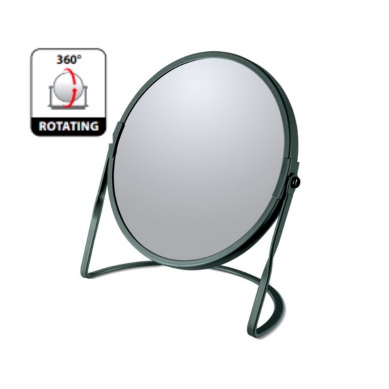 Spirella Miroir Grossissant Sur Pied Acier AKIRA Vert Foncé Spirella