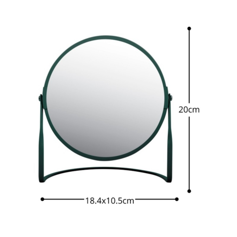 Spirella Miroir Grossissant Sur Pied Acier AKIRA Vert Foncé Spirella