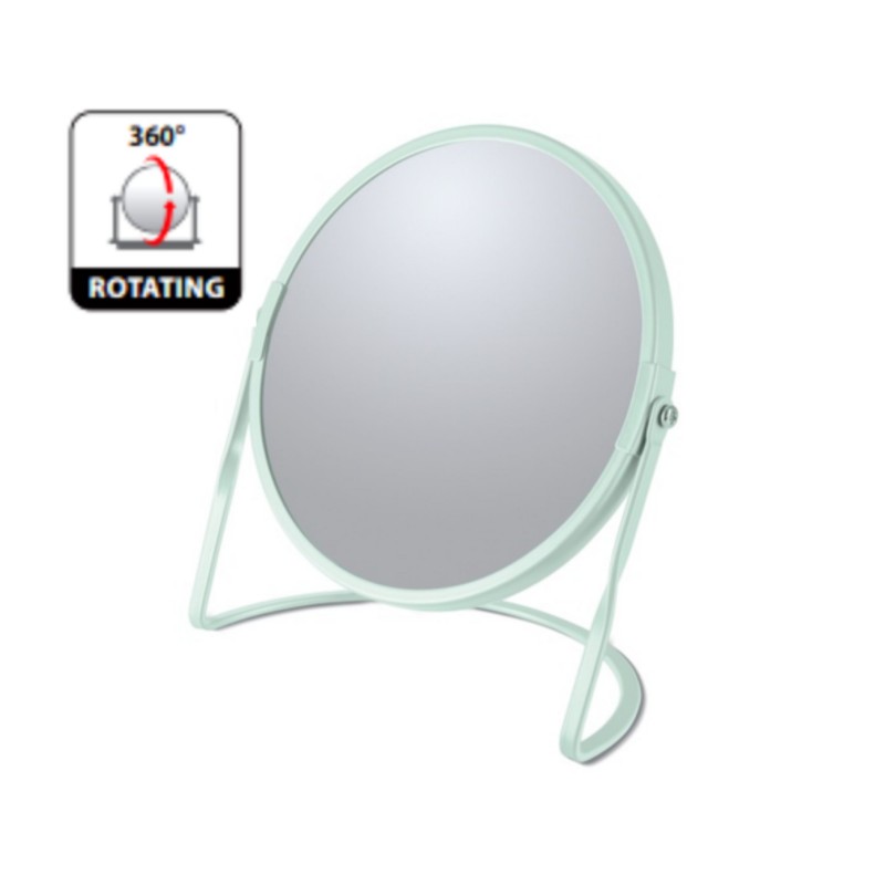 Spirella Miroir Grossissant Sur Pied Acier AKIRA Vert Glacé Mat Spirella