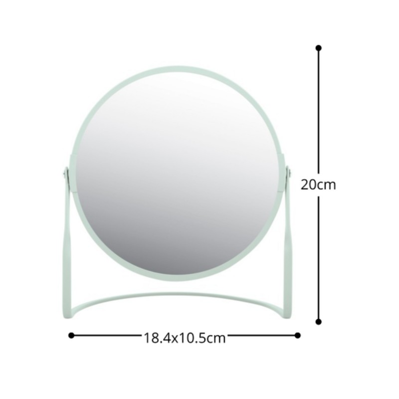 Spirella Miroir Grossissant Sur Pied Acier AKIRA Vert Glacé Mat Spirella