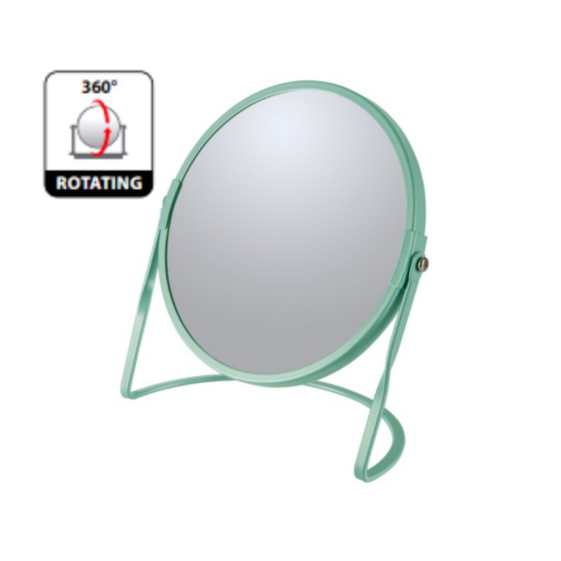 Spirella Miroir Grossissant Sur Pied Acier AKIRA Vert Mat Spirella