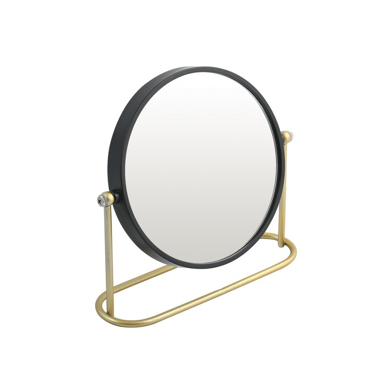 spirella Miroir grossissant sur pied Acier BLY Noir mat & Doré Spirella