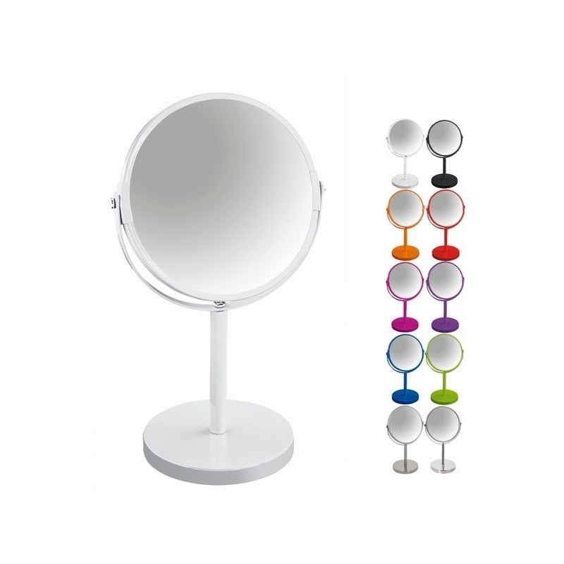 Spirella Miroir Grossissant Sur Pied Acier SYDNEY Blanc Spirella