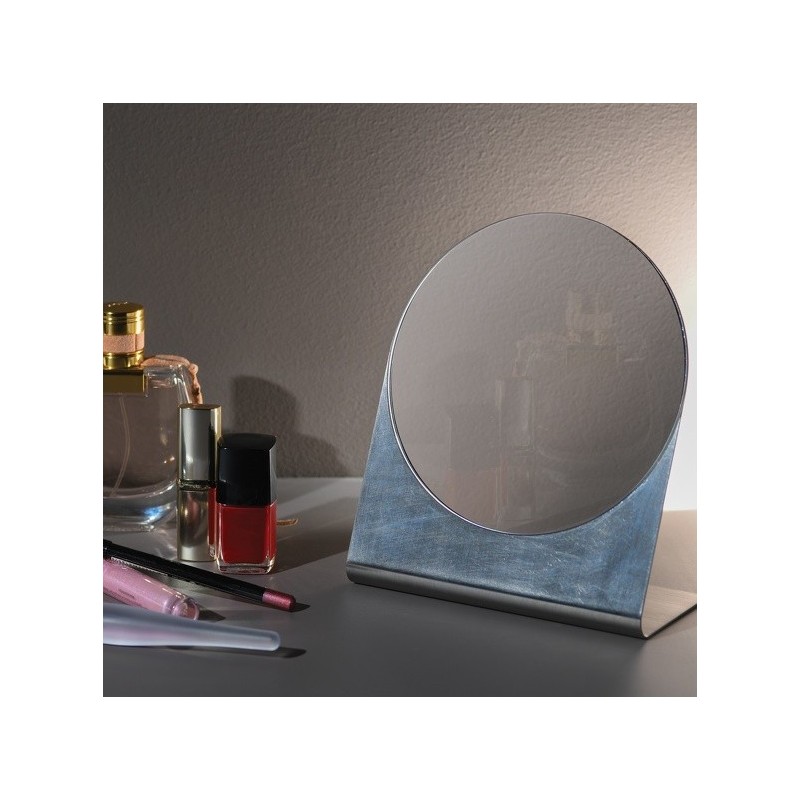 Spirella Miroir Rond à  Poser Inox ALENA Brossé Spirella