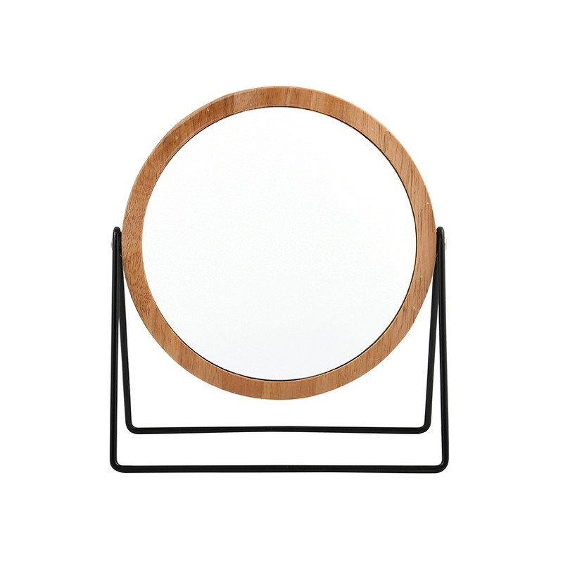 Spirella Miroir Rond Grossissant SATCHI Bois & Acier Noir MSV