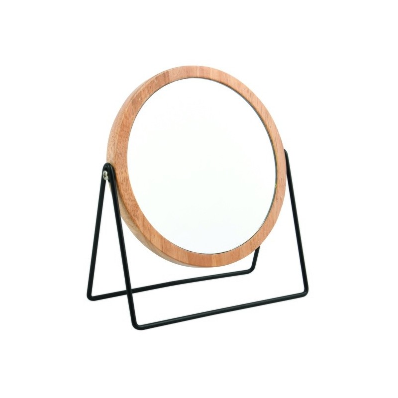 spirella Miroir Rond Grossissant SATCHI Bois & Acier Noir MSV spirella Miroir Rond Grossissant SATCHI Bois & Acier Noir MSV