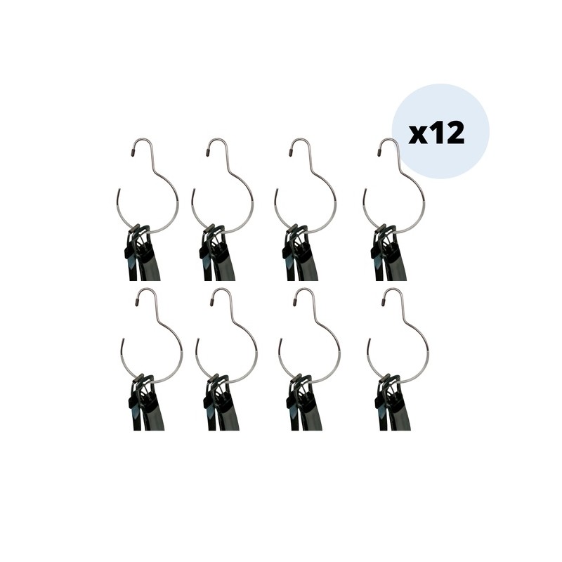 spirella MSV 12 Cintres Ceintures Anneau En Metal Plastifie