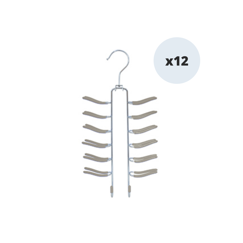 spirella MSV 12 Cintres Ceintures En Metal Plastifie Taupe