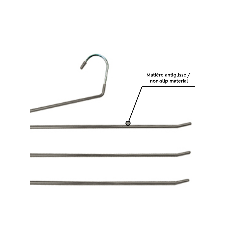 Spirella MSV 12 Cintres Pantalons 5 Barres En Metal