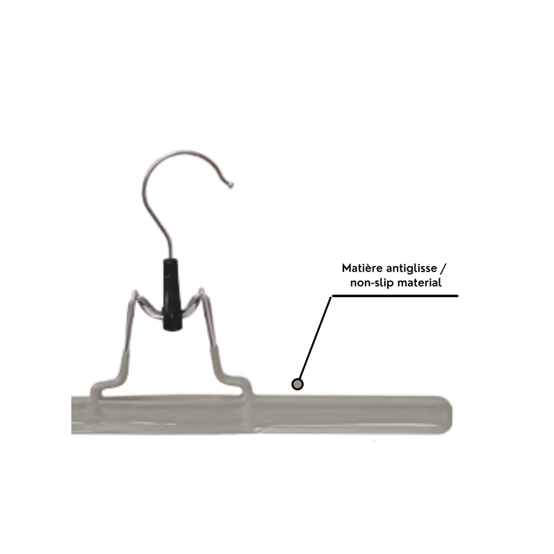 Spirella MSV 12Cintre Jupe Pince 30Cm Metal Plastifie Taupe