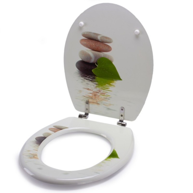 Spirella MSV Abattant Wc MDF Lingga - Charnières Inox