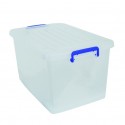 Spirella MSV Boîte De Rangement à  Roulettes Blanc Transparent 81L