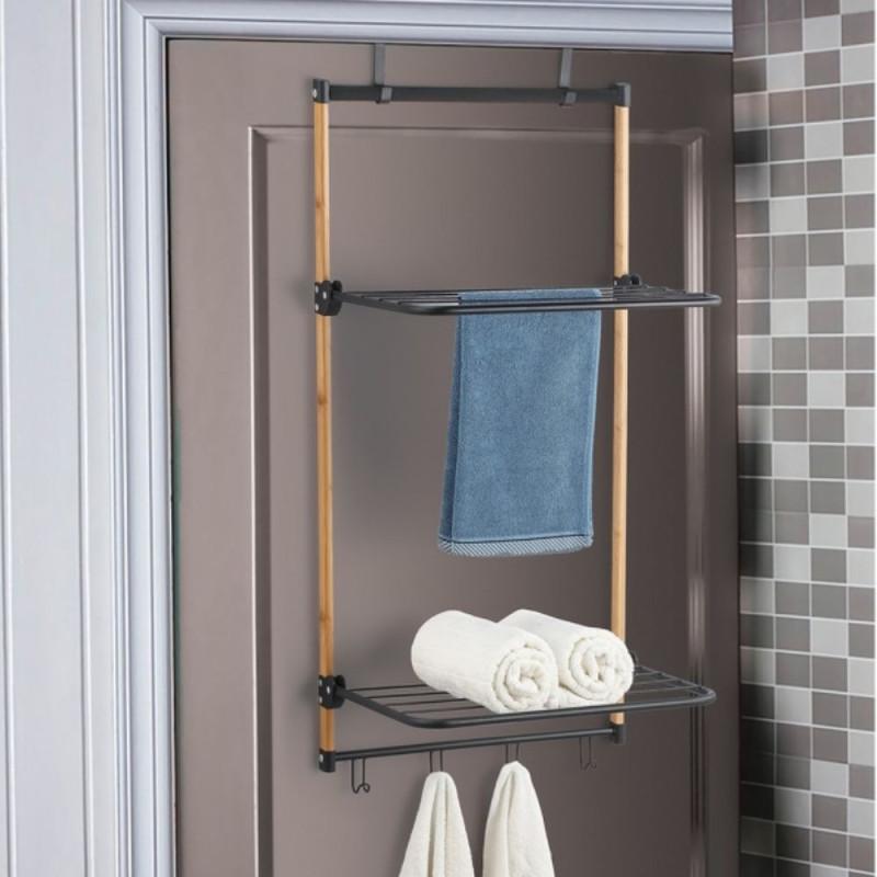 Spirella MSV étendoir à  Linge De Porte ZOE Bambou Noir