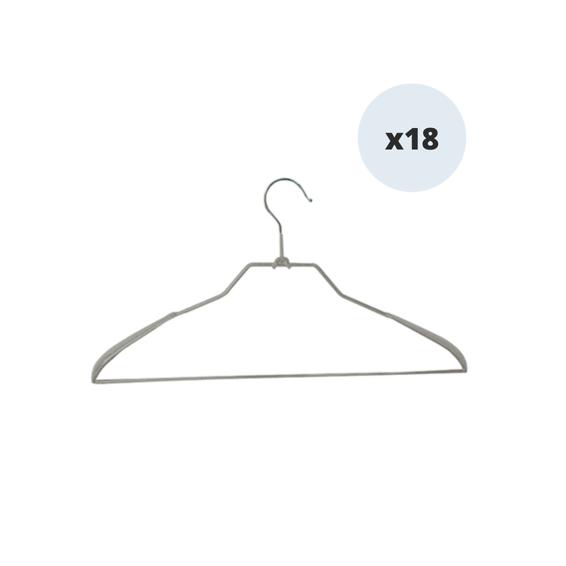 Spirella MSV Lot 18 Cintres Metal Plastifies Antiglisse