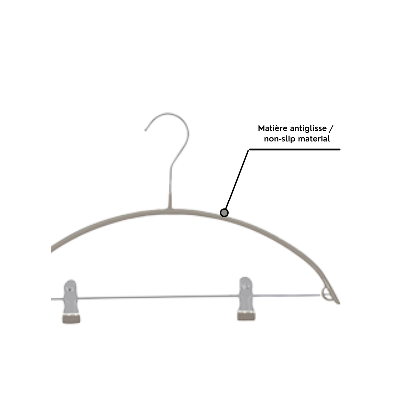 Spirella MSV Lot 24 Cintres Metal Plastifie Combine 2 Pin