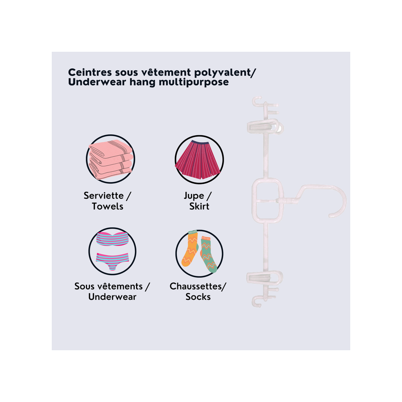 Spirella MSV Lot De 12 Cintres Plastique Jupes Et Pantalons