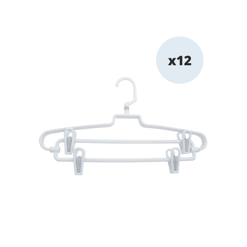 spirella MSV Lot de 12 Cintres Plastiques Multi Pinces